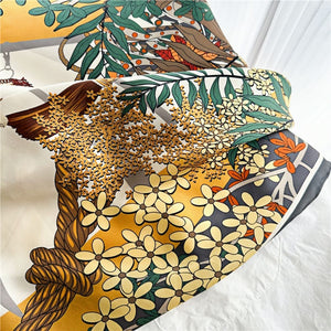 MaraSilk Pure Mulberry Silk Scarf - Square Crepe Satin MS454