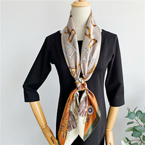 MaraSilk Pure Mulberry Silk Scarf - Square Crepe Satin MS456