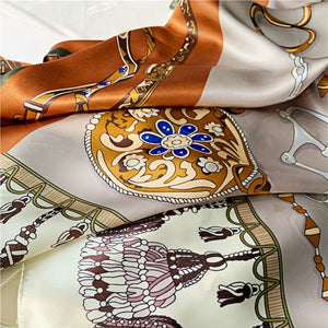 MaraSilk Pure Mulberry Silk Scarf - Square Crepe Satin MS456