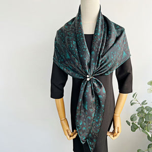 MaraSilk Pure Mulberry Silk Scarf - Square Crepe Satin MS457