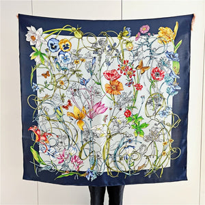 MaraSilk Pure Mulberry Silk Scarf - Square Crepe Satin MS458 41" x 41" MS45805