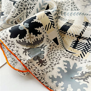 MaraSilk Pure Mulberry Silk Scarf - Square Crepe Satin MS458