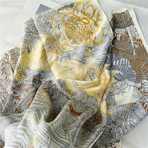 MaraSilk Pure Mulberry Silk Scarf - Square Crepe Satin MS458