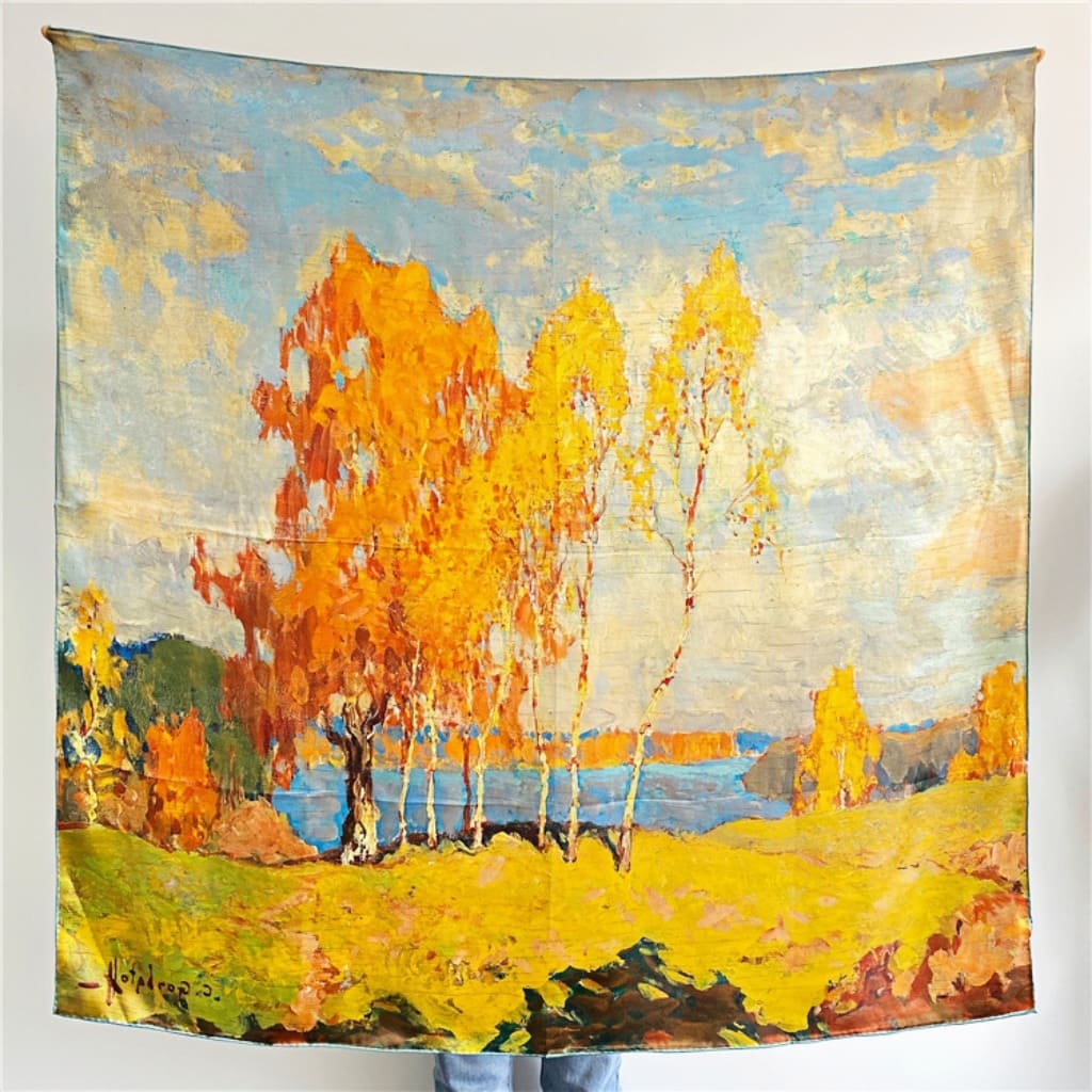 MaraSilk Pure Mulberry Silk Scarf - Square Crepe Satin MS459