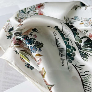 MaraSilk Pure Mulberry Silk Scarf - Square Crepe Satin MS460