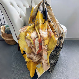 MaraSilk Pure Mulberry Silk Scarf - Square Crepe Satin MS461