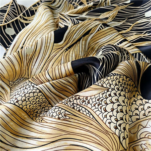 MaraSilk Pure Mulberry Silk Scarf - Square Crepe Satin MS461