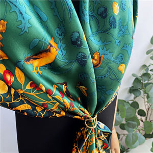 MaraSilk Pure Mulberry Silk Scarf - Square Crepe Satin MS462