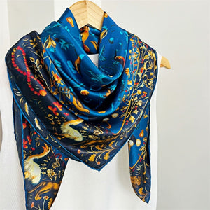 MaraSilk Pure Mulberry Silk Scarf - Square Crepe Satin MS462