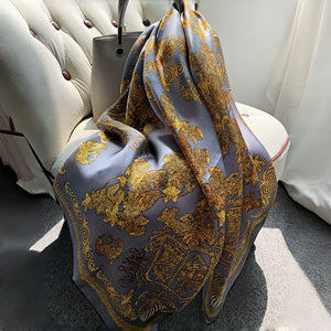 MaraSilk Pure Mulberry Silk Scarf - Square Crepe Satin MS464