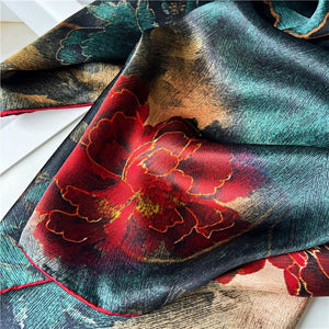 MaraSilk Pure Mulberry Silk Scarf - Square Crepe Satin MS465