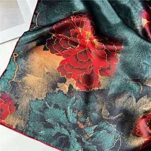 MaraSilk Pure Mulberry Silk Scarf - Square Crepe Satin MS465