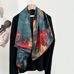 MaraSilk Pure Mulberry Silk Scarf - Square Crepe Satin MS465