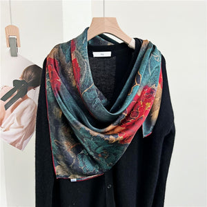 MaraSilk Pure Mulberry Silk Scarf - Square Crepe Satin MS465