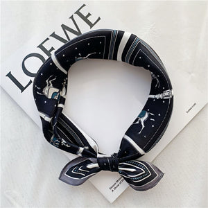 MaraSilk Pure Mulberry Silk Scarf Square Crepe Satin MS47-4