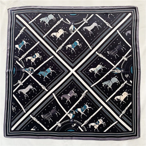 MaraSilk Pure Mulberry Silk Scarf Square Crepe Satin MS47-6