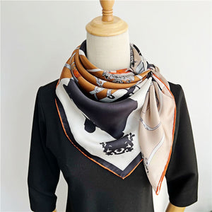 MaraSilk Pure Mulberry Silk Scarf - Square Crepe Satin MS470