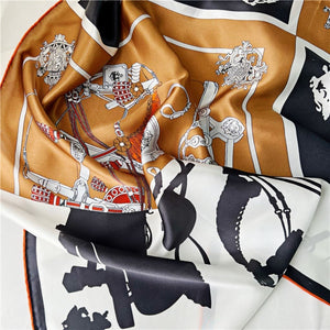 MaraSilk Pure Mulberry Silk Scarf - Square Crepe Satin MS470