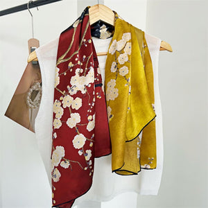 MaraSilk Pure Mulberry Silk Scarf - Square Crepe Satin MS472