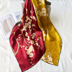 MaraSilk Pure Mulberry Silk Scarf - Square Crepe Satin MS472