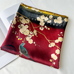 MaraSilk Pure Mulberry Silk Scarf - Square Crepe Satin MS472