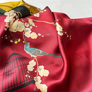 MaraSilk Pure Mulberry Silk Scarf - Square Crepe Satin MS472