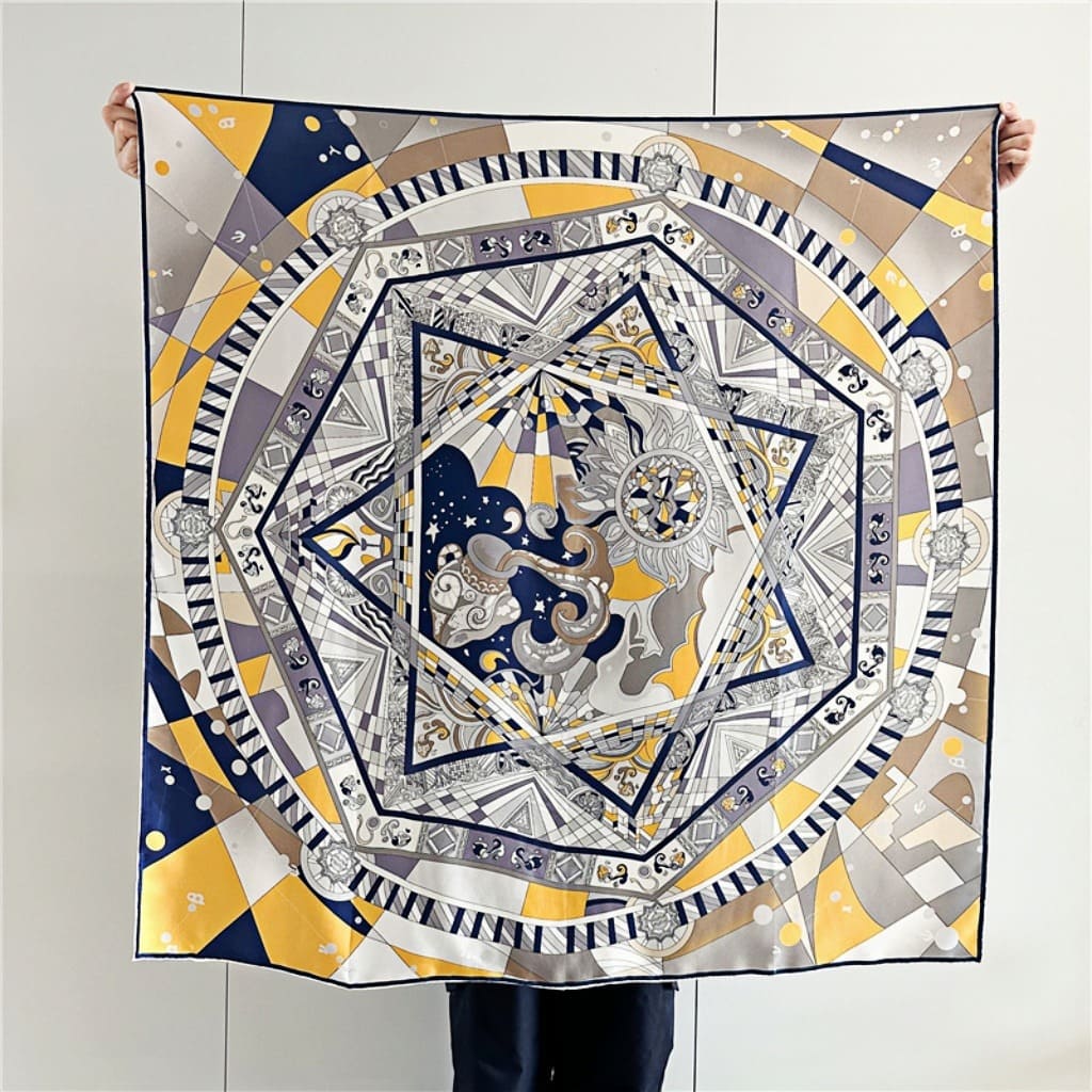 MaraSilk Pure Mulberry Silk Scarf - Square Crepe Satin MS474