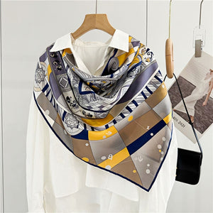 MaraSilk Pure Mulberry Silk Scarf - Square Crepe Satin MS474