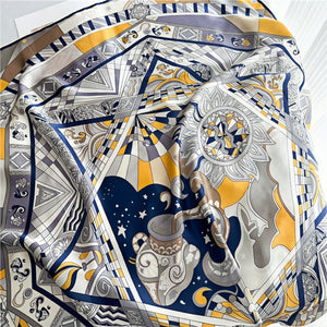 MaraSilk Pure Mulberry Silk Scarf - Square Crepe Satin MS474