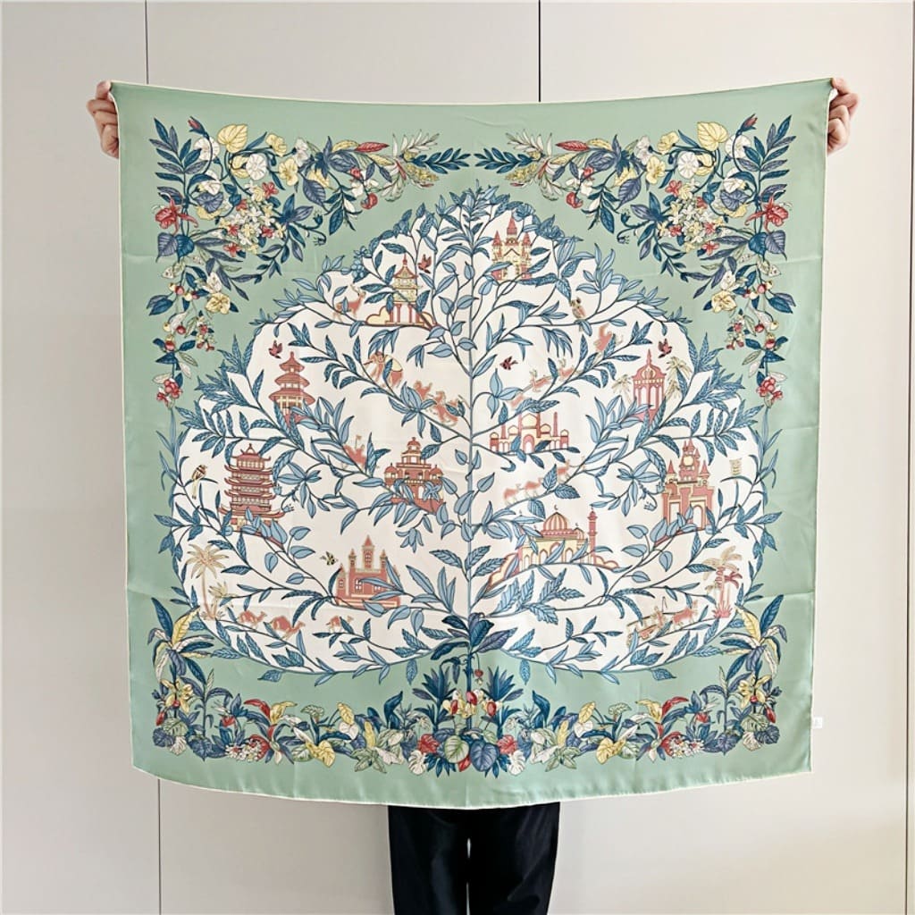 MaraSilk Pure Mulberry Silk Scarf - Square Crepe Satin MS475