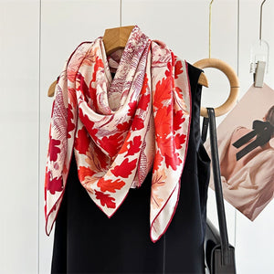 MaraSilk Pure Mulberry Silk Scarf - Square Crepe Satin MS482