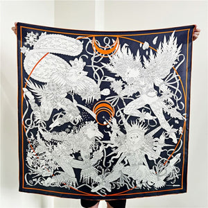 MaraSilk Pure Mulberry Silk Scarf - Square Crepe Satin MS486 41" x 41" MS48601