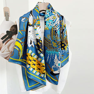 MaraSilk Pure Mulberry Silk Scarf - Square Crepe Satin MS486