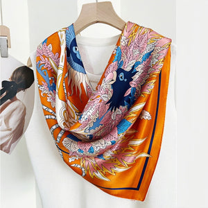 MaraSilk Pure Mulberry Silk Scarf - Square Crepe Satin MS486