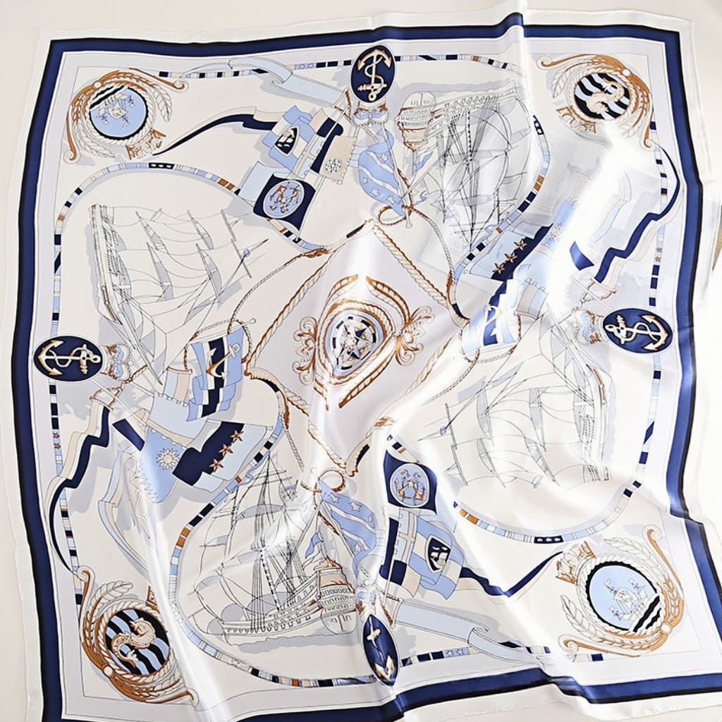 MaraSilk Pure Mulberry Silk Scarf - Square Crepe Satin MS487