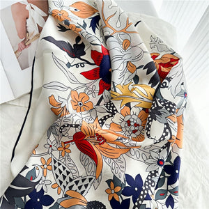 MaraSilk Pure Mulberry Silk Scarf - Square Crepe Satin MS488