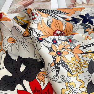 MaraSilk Pure Mulberry Silk Scarf - Square Crepe Satin MS488