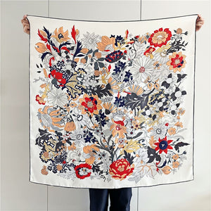 MaraSilk Pure Mulberry Silk Scarf - Square Crepe Satin MS488