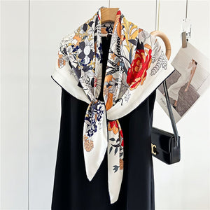 MaraSilk Pure Mulberry Silk Scarf - Square Crepe Satin MS488 41" x 41" MS48801