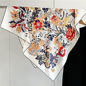 MaraSilk Pure Mulberry Silk Scarf - Square Crepe Satin MS488