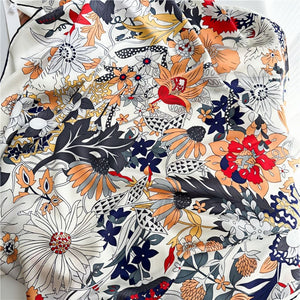 MaraSilk Pure Mulberry Silk Scarf - Square Crepe Satin MS488