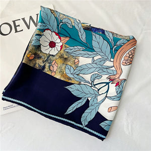 MaraSilk Pure Mulberry Silk Scarf - Square Crepe Satin MS490