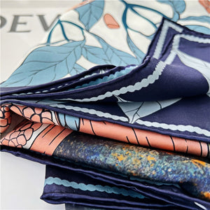 MaraSilk Pure Mulberry Silk Scarf - Square Crepe Satin MS490