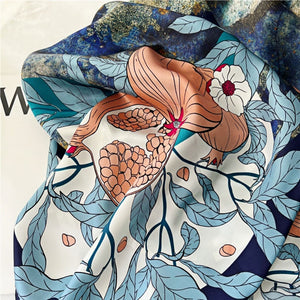 MaraSilk Pure Mulberry Silk Scarf - Square Crepe Satin MS490