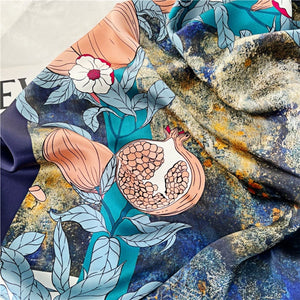 MaraSilk Pure Mulberry Silk Scarf - Square Crepe Satin MS490