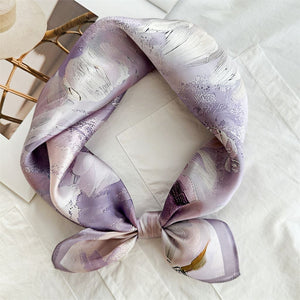 MaraSilk Pure Mulberry Silk Scarf Square Crepe Satin MS50-13