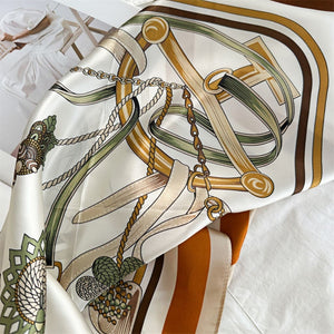 MaraSilk Pure Mulberry Silk Scarf Square Crepe Satin MS50-30