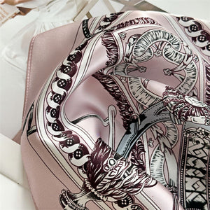 MaraSilk Pure Mulberry Silk Scarf Square Crepe Satin MS50-35