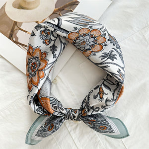 MaraSilk Pure Mulberry Silk Scarf Square Crepe Satin MS50-48