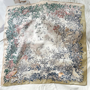 MaraSilk Pure Mulberry Silk Scarf Square Crepe Satin MS50-8